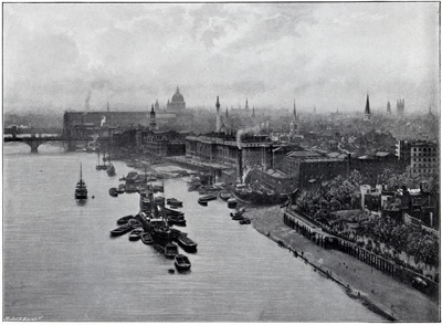 View up the River from the Tower Bridge (High Level)